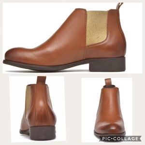 Cute new Portuguese leather brown ankle booties 39